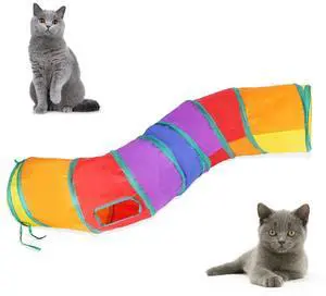 Rainbow Cat Tunnels with Interactive Ball Indoors Cat Play Tunnel for Indoor Outdoor, Cat Tunnel Large Cat Toy Kitten Kitty Rabbit S Way Rainbow Cat Tunnels with Interactive Ball Indoors Cat Play Tunnel for Indoor Outdoor, Cat Tunnel Large Cat Toy Kitten Kitty Rabbit S Way