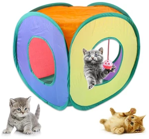 Rainbow Cat Tunnels with Interactive Ball Indoors Cat Play Tunnel for Indoor Outdoor, Cat Tunnel Large Cat Toy Kitten Kitty Rabbit Perch Rainbow Cat Tunnels with Interactive Ball Indoors Cat Play Tunnel for Indoor Outdoor, Cat Tunnel Large Cat Toy Kitten Kitty Rabbit Perch