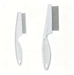 PetCare Essentials Flea and Lice Comb Set Stainless Steel Grooming Tools with Rounded Teeth for Dogs and Cats 2 Pack PetCare Essentials Flea and Lice Comb Set Stainless Steel Grooming Tools with Rounded Teeth for Dogs and Cats 2 Pack