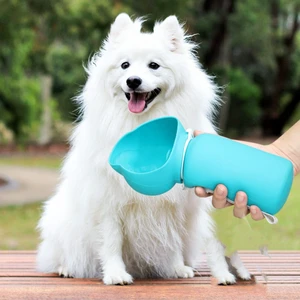 550 ml Dispensing Dog Water Bottle with Water Dispenser Portable Travel Bottle Pet Portable, Small & Medium Dogs, Lead & Dispenser Bowl, Leak-Proof Blue 550 ml Dispensing Dog Water Bottle with Water Dispenser Portable Travel Bottle Pet Portable, Small & Medium Dogs, Lead & Dispenser Bowl, Leak-Proof Blue