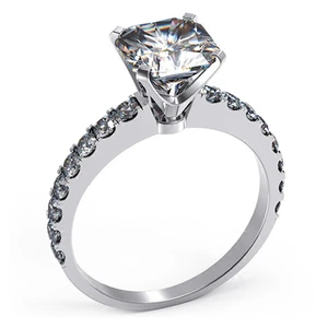Wedding Rings Sterling Silver Promise Ring 6mm Cushion 1CT Zircon Ring Women Engagement Jewelry Sterling Silver in 18K White Gold Plated 9 Wedding Rings Sterling Silver Promise Ring 6mm Cushion 1CT Zircon Ring Women Engagement Jewelry Sterling Silver in 18K White Gold Plated 9
