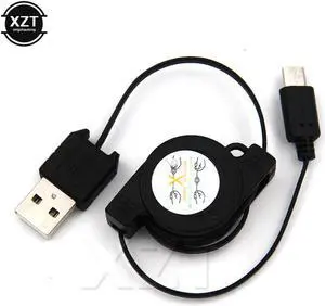 For Telescopic Universal Micro USB Cable for Samsung HTC  Meizu Contracting Huawei V8 Charging Line Android Smartphone