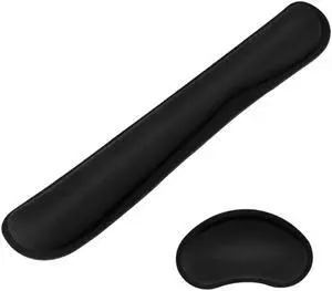 Wrist Rest Mouse Pad Keyboard Wrist Support Set Memory Foam Ergonomic Non-slip Office Gaming Mouse and Keyboard Wrist Support