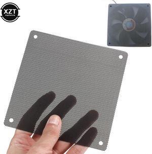 5PCS/lot 120*120mm Cuttable Black PVC PC Fan Dust Filter PVC Dustproof Case Computer Mesh Fan Cooling Net Cover