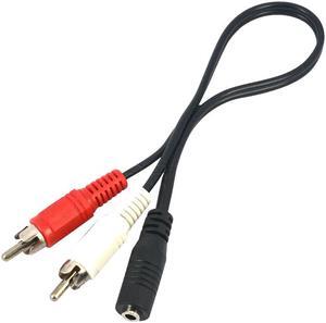Hot Selling 3.5mm Y Adapter Stereo Audio For Female Jack To Standard 2 RCA Male Socket Headphones Aux Cable