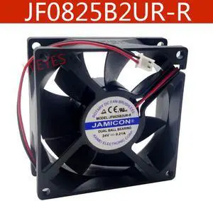 For JAMICON JF0825B2UR-R DC 24V 0.21A 2-Wire 80x80x25mm Server Cooler Fan