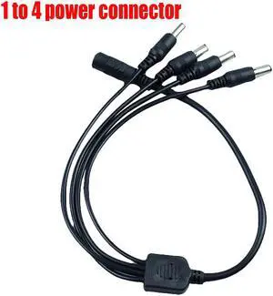 10pcs/lot Portable 5.5x2.1mm DC Power Cable 1 Female to 4 Male Plug Splitter Adapter for Security CCTV Camera