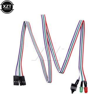 1pcs Hot Sale Desktop Computer PC Case Power cable switch Restart switch Power Reset HDD LED + Switch Cable Connector Adapter