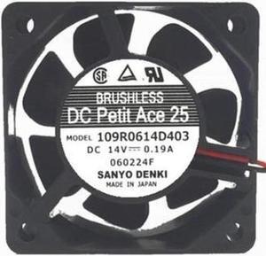 109R0614D403 DC 14V 0.19A 60x60x25mm Server Cooling Fan