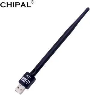 CHIPAL MT7601 150Mbps USB WiFi Receiver Adapter Network Card Wireless Antenna 802.11b/n/g High Speed USB 2.0 Lan Ethernet