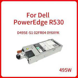 Genuine 495W PSU Switch Power Supply D495E-S1 02FR04 0Y6XYK For Dell PowerEdge R530 495 Watt Server Power Supply Switch