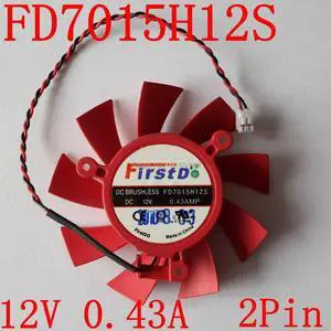 FD7015H12S 2pin 12V 0.43A for ATI HD 5770 / 5850 Series Video Card Cooling Fan