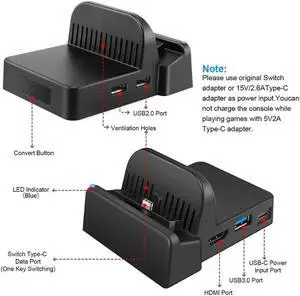 OIAGLH Replacement for Dock TV Dock Portable- TV Adapter for NS Charging Stand Gaming Accessories Charger Dock Stand