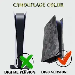 OIAGLH Game Console Faceplate Camouflage Color for ps5 Anti-Scratch Skin Replacement Side Shells Panel Shockproof