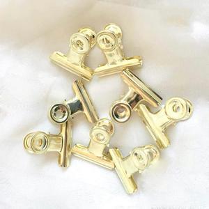FOR 30 Pack 1 Inch Small Bulldog Hinge Clips Metal Binder Paper Clips File Paper Money Clamps For Tags Bags Shops Office And Home