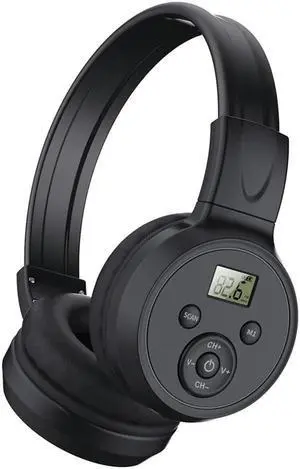 OIAGLH Portable Wireless FM Radio Headphones , Rechargeable FM Radio Headset Receiver for Meeting, Daily Works, Hiking, Jogging