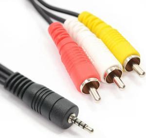 FOR 2.5mm Jack to 3 RCA s 4 Pole AV Out/TV Cable/Lead 1.5m (5 feet)