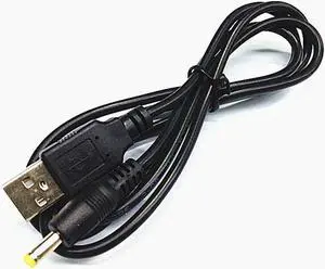 FOR USB-A to DC 5v 4.0mm/1.7mm power adapter cable lead 100cm for PSP b2