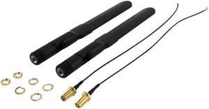 FOR Dual Band WiFi 2.4GHz 5GHz 5.8GHz 8DBi RP-SMA Male Antenna & 20cm 8 Inch U.FL to RP-SMA Female Pigtail Cable 2-Pack