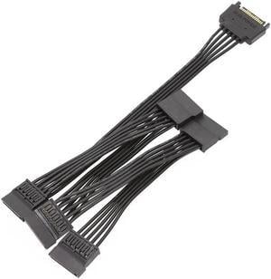 FOR 15 Pin SATA Power Extension Hard Drive Cable 1 Male To 5 Female Splitter Adapter Hard Disk Expansion Cable (60CM)