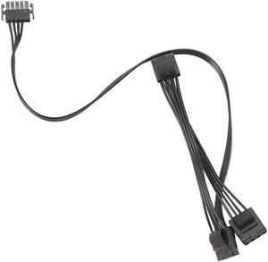 FOR 5Pin To 3 IDE Pcie 5Pin 1 To 3 IDE 5Pin To 3 Port Power Cable For Modular PSU (Black)