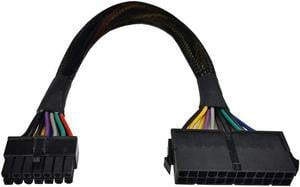 FOR 24 Pin To 14 Pin ATX PSU Main Power Adapter Braided Sleeved Cable FOR PC And Servers 12-Inch(30Cm)