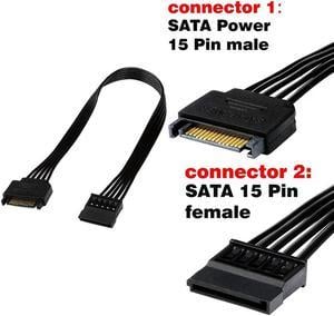 FOR SATA Power Extension Cable,15 Pin SATA Male To Female Ext Power Cable Adapter For Hard Drive Disk HDD,SSD,30CM