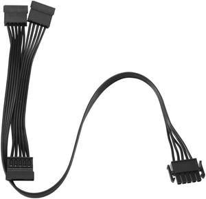 FOR 5Pin To 3 SATA Power Cable Modular Power Supply Cable For Modular PSU (Black)