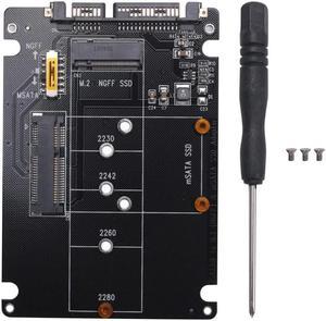 FOR 2 In 1 NGFF M.2 B+M Key Mini PCI-E Or Msata SSD To SATA I Adapter Card For Full Msata SSD 2230/2242/2260/22X80 M2