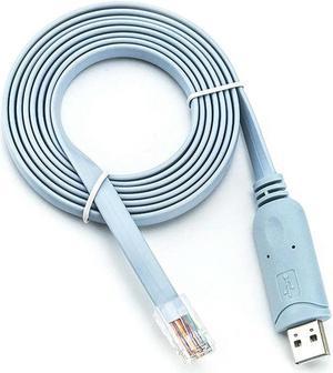 FOR 1 Pcs Light Blue USB To RS232 Serial Cable For -Routers