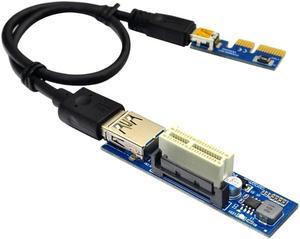 FOR PCI-E 1X Extension Cable PCI-E MINI Right Interface USB3.0 Extension Cable Pcie Adapter Cable 60Cm