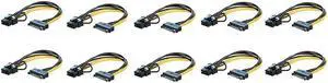 FOR 10 Pcs 15 Pin 15Pin SATA Male To ( 6+2 ) 8 Pin 8Pin Pcie Female Power Converter Cable