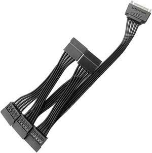 FOR 10 Pcs 15Pin SATA Power Extension Hard Drive Cable 1 Male To 5 Female Power Supply Splitter Adapter Cable For PC Sever