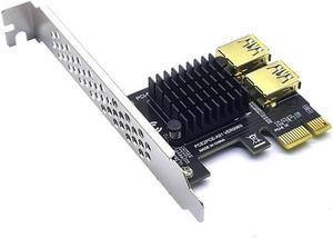 FOR PCI-E Riser Card PCIE 1 To 2 USB 3.0 Multiplier Hub Riser For Video Card Riser PCI Express X1 For Miner Mining