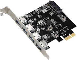 FOR PCIE To USB3.0 Expansion Card FL1100 Chip 15Pin Power Supply PCI-E To 4-Port USB3.0 Expansion Card