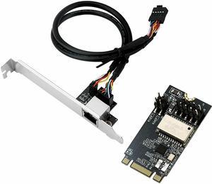 FOR PCI-E M.2 To Gigabit NVME Network Port RTL8111H 1000Mbps Drive- RJ45 LAN NIC Card For Desktop PC