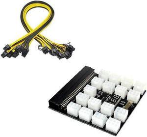 FOR Power Module Breakout Board For 750W 1200W PSU Server Power Conversion +17Pcs 60Cm 6Pin To 8Pin Power Cable For BTC