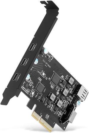 FOR PCI-E To USB 3.2 Gen 5Ports PCI Express Card With 20Gbps Bandwidth USB Expansion Card Add On Card For PC Computer