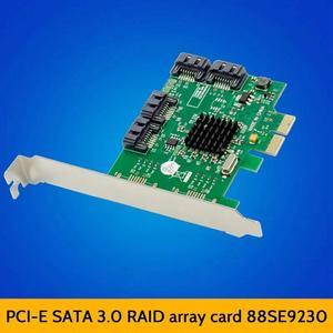 FOR PCIE To 4 Port Expansion Card RAID SATA 6G Hard Drive Adapter Conversion Card Chip Riser Card