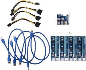 FOR PCI-E To USB Riser Board 1 To 4 Adapter 4-Port PCI-E To USB 3.0 Ext Card Pcie Port Multiplier Card Mining Accessory