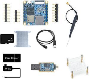 FOR pi Development Board 16G Kit H3 512MB+8GB EMMC Wifi+BT Run Ubuntu Mini IOT Development Board Kits (US Plug)