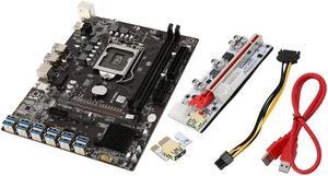 FOR B250C BTC Mining Motherboard+VER010X PCIE Riser 12XPCIE To USB3.0 GPU Slot LGA1151 Support DDR4 RAM Desktop Motherboard