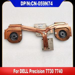 FOR 059N74 FOR 7730 7740 Laptop Cooling Fan Cooler Fan CN-059N74 59N74 AMD128 Heatsink Radiator