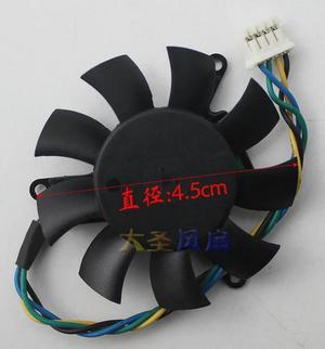 FOR MGT5012XR-W10 DC12V 0.19A 4Lines Diameter 45MM Pitch 39MM pwm for Graphics Video Card cooling fan