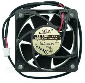 FOR AD06024XB257000 6025 dc 24v AD0624HB-A70GL 2wire Cooling Fan 60*60*25MM