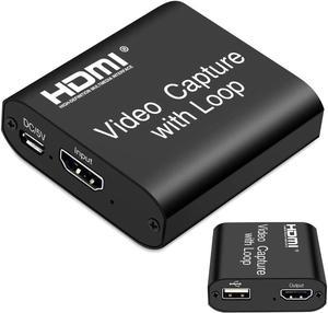 Audio Video Capture Cards, 1080P 60FPS Game Video Capture Card Device, Live Stream and Record for Switch/X-1/360/ PS4/3/Wii U/Wins/Linux/Mac
