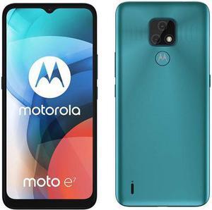 Motorola Moto E7 DualSIM 32GB ROM  2GB RAM GSM Only  No CDMA Factory Unlocked 4GLTE Smartphone Aqua Blue  International Version