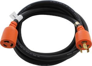AC Connectors 25 ft. 12/3 Heavy Duty SOOW L6-20 20 Amp 250-Volt Generator Rubber Extension Cord