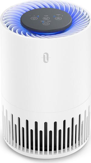 TaoTronics Air Purifier, Desktop Air Cleaner with 3-in-1 True HEPA Filter, 4 Fan Speeds, Low Noise, Sleep Mode, Night Light, Filter Replacement Reminder for Home Bedroom Office