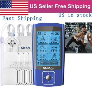 NURSAL EMS TENS Unit Muscle Stimulator with 8 Electrode Pads
